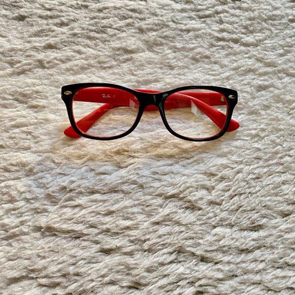 Ray-Ban RB1528 Optics Kids Eyeglass Frames – Polished Black on Red – 46/16~125 - Picture 5 of 16
